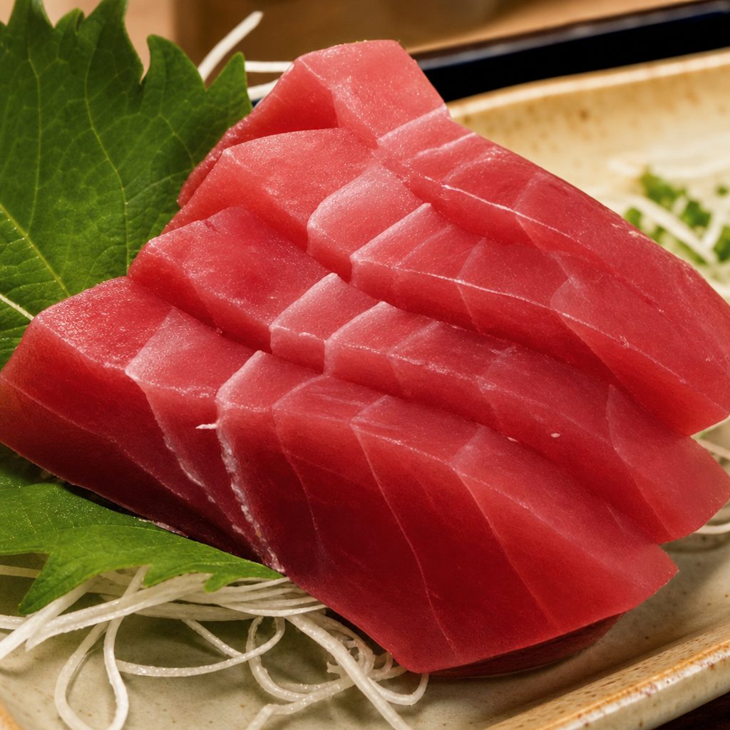 Bluefin Tuna Akami Sashimi.
