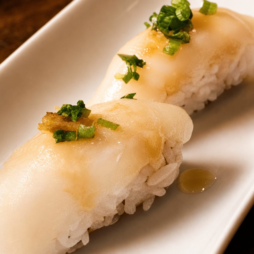 Halibut/ Hirame Sushi.
