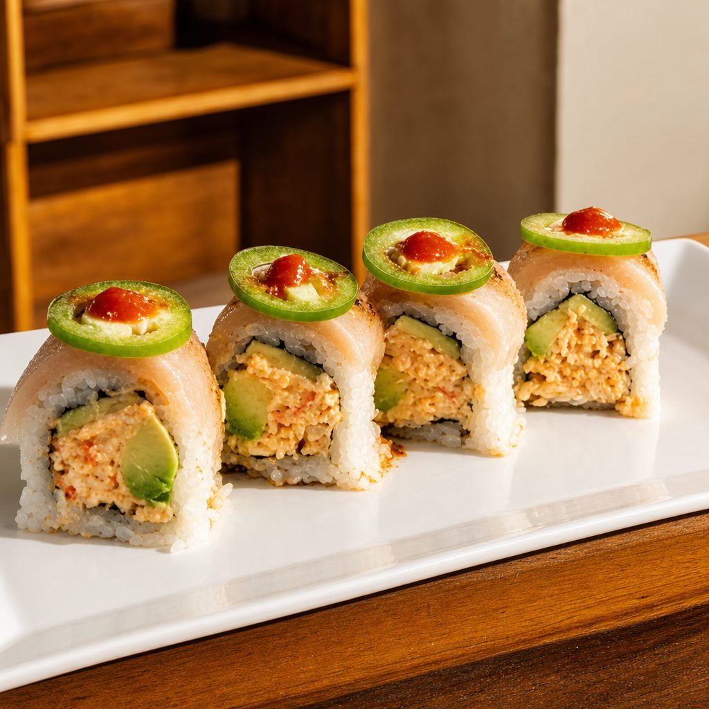 Fire Yellowtail Roll.